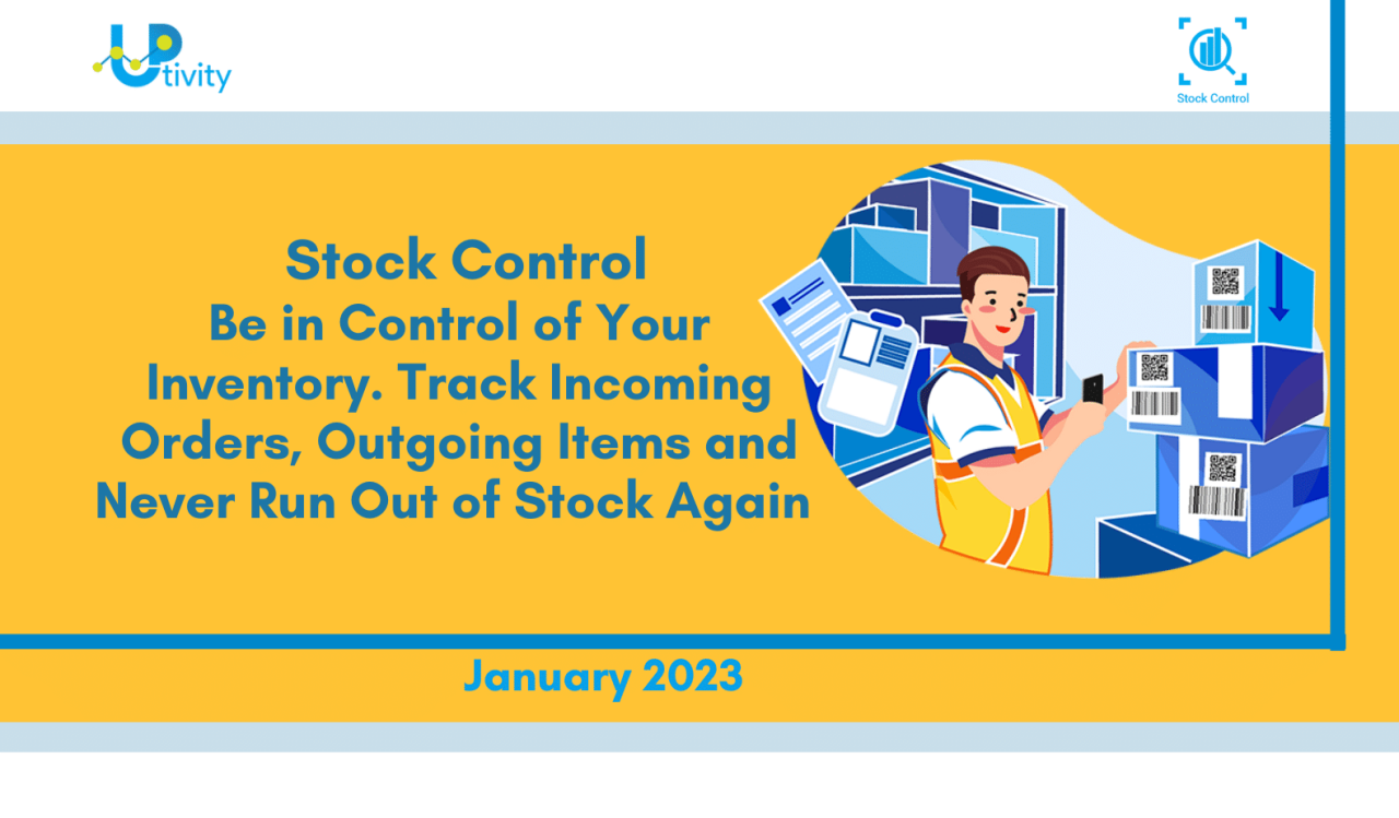 Be in control of your Stock and Inventory by tracking consumption and