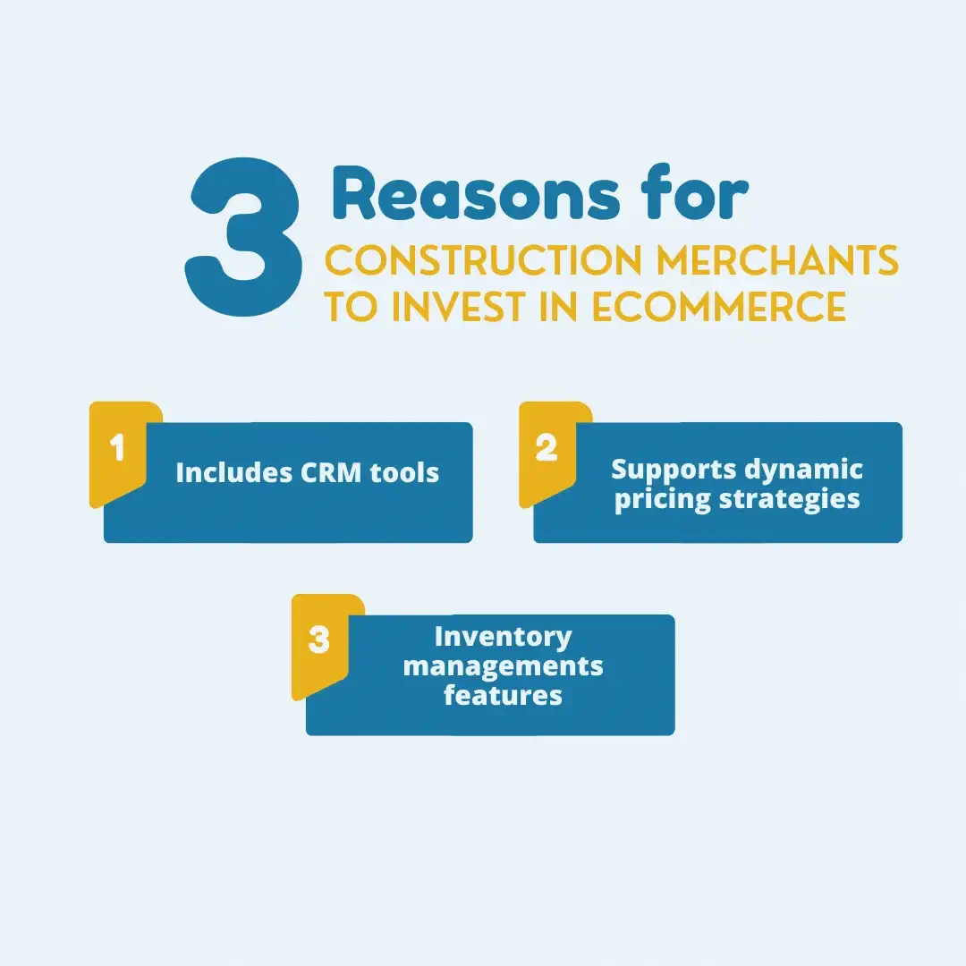 3 reasons for construction merchants to invest in Ecommerce