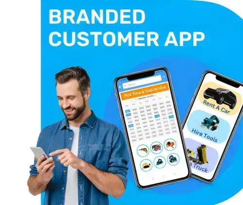 Rental System with branded customer app