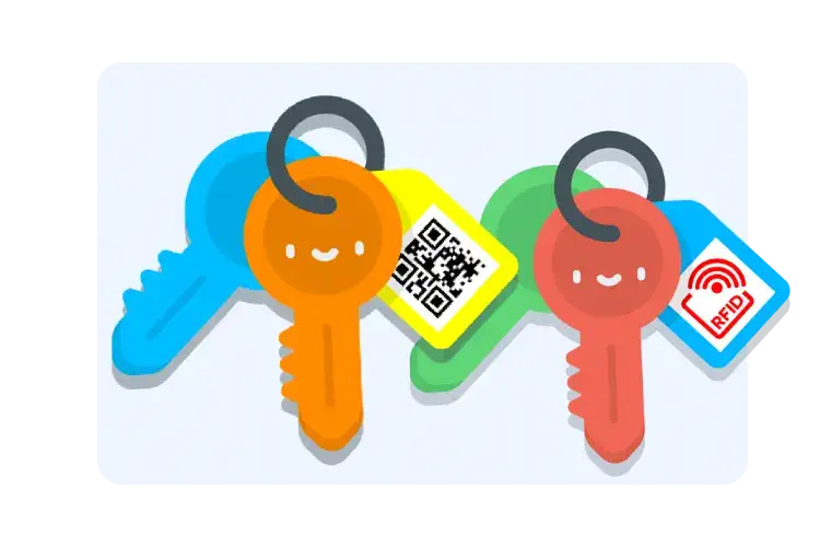 Track Keys with QR codes and RFID tags