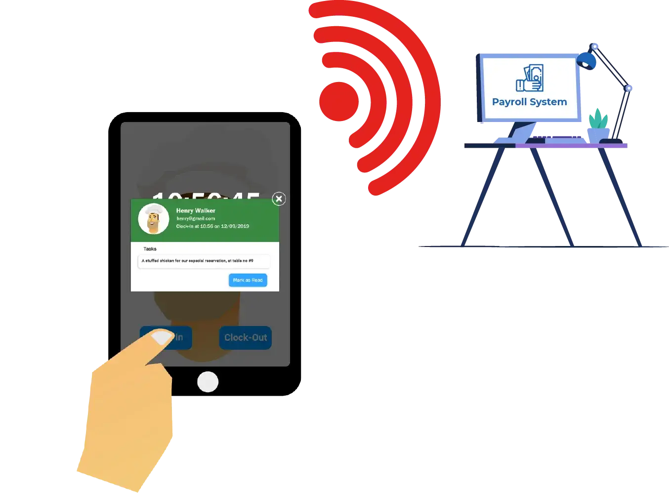 clocking-in-and-out-machine-talking-to-payroll